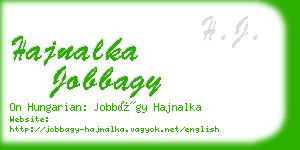 hajnalka jobbagy business card